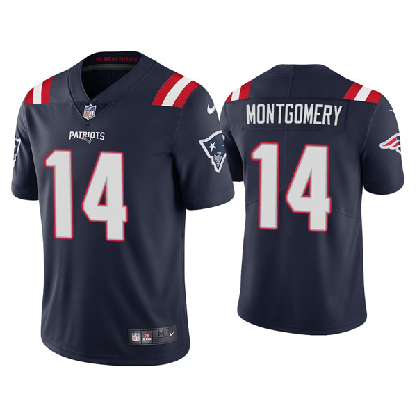 New England Patriots #14 Ty Montgomery Navy Vapor Untouchable Limited Stitched Jersey