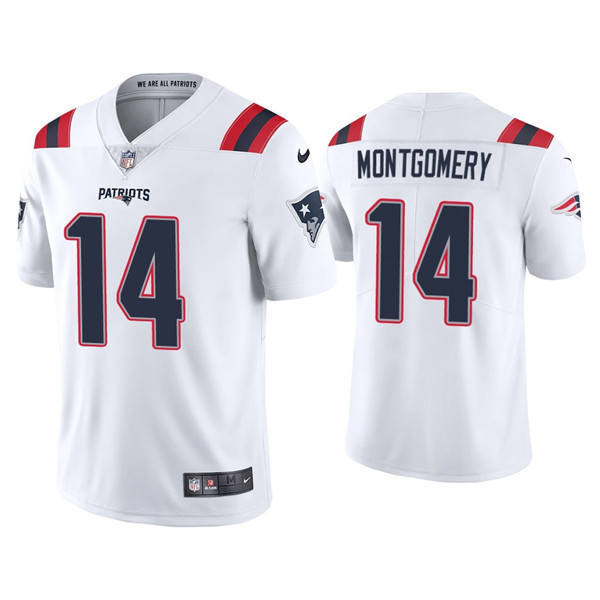 New England Patriots #14 Ty Montgomery White Vapor Untouchable Limited Stitched Jersey