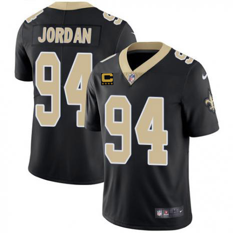 New Orleans Saints 2022 #94 Cameron Jordan Black With 4-Star C Patch Vapor Untouchable Limited Stitched Jersey