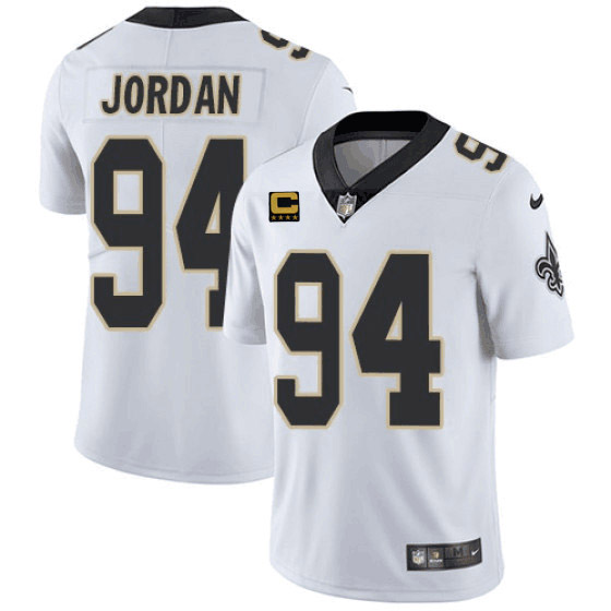 New Orleans Saints 2022 #94 Cameron Jordan White With 4-Star C Patch Vapor Untouchable Limited Stitched Jersey
