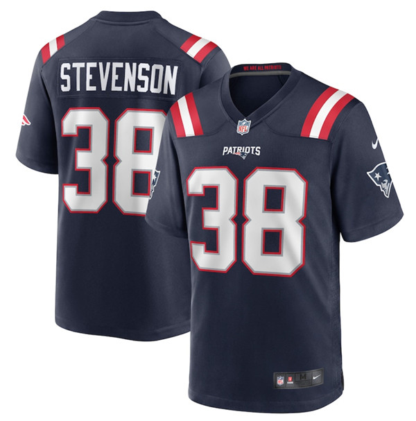 New England Patriots #38 Rhamondre Stevenson Navy Limited Stitched Game Jersey