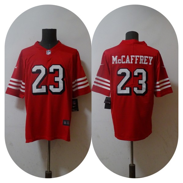 New England Patriots #23 Christian McCaffrey 2022 Red Vapor Untouchable Stitched Jersey