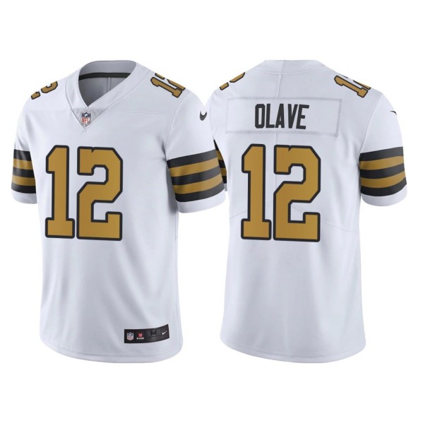 New Orleans Saints #12 Chris Olave White Limited Stitched Jersey