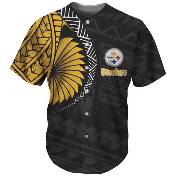 Pittsburgh Steelers Black Baseball Jersey