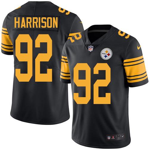 Pittsburgh Steelers #92 James Harrison Black Vapor Untouchable Limited Stitched Jersey