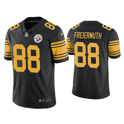 Pittsburgh Steelers #88 Pat Freiermuth Black Color Rush Limited Stitched Jersey