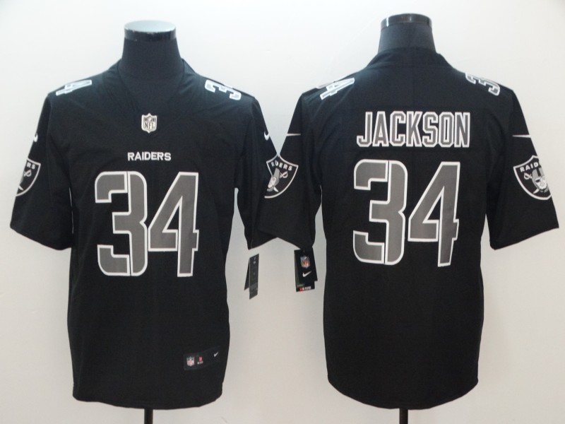 Raiders #34 Bo Jackson 2018 Black Impact Limited Stitched Jersey