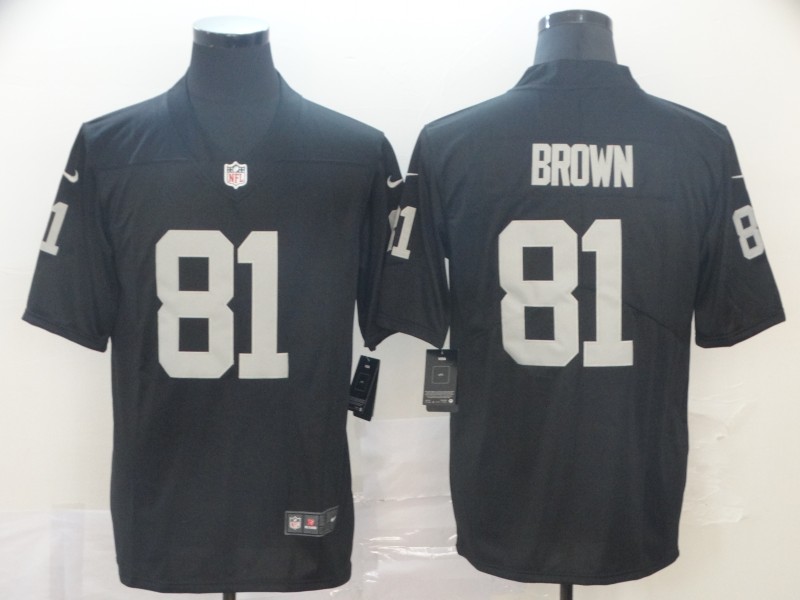 Raiders #81 Tim Brown Black Vapor Untouchable Limited Stitched Jersey