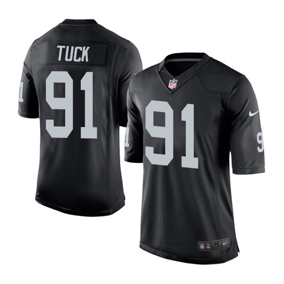 Raiders #91 Justin Tuck Stitched Jersey