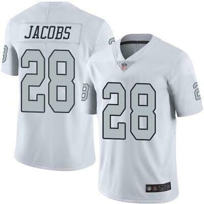 Raiders #28 Josh Jacobs White Vapor Limited Stitched Jersey