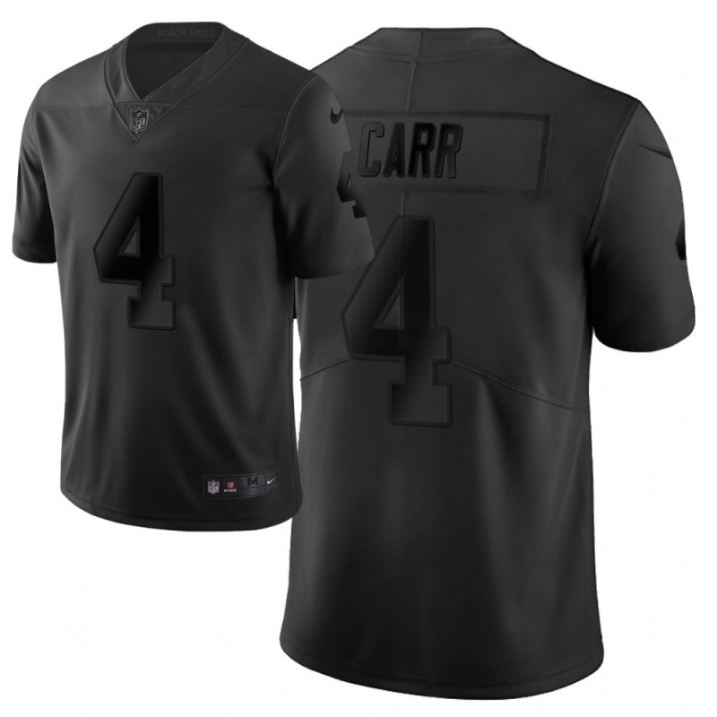 Raiders #4 Derek Carr Black Vapor City Edition Limited Stitched Jersey