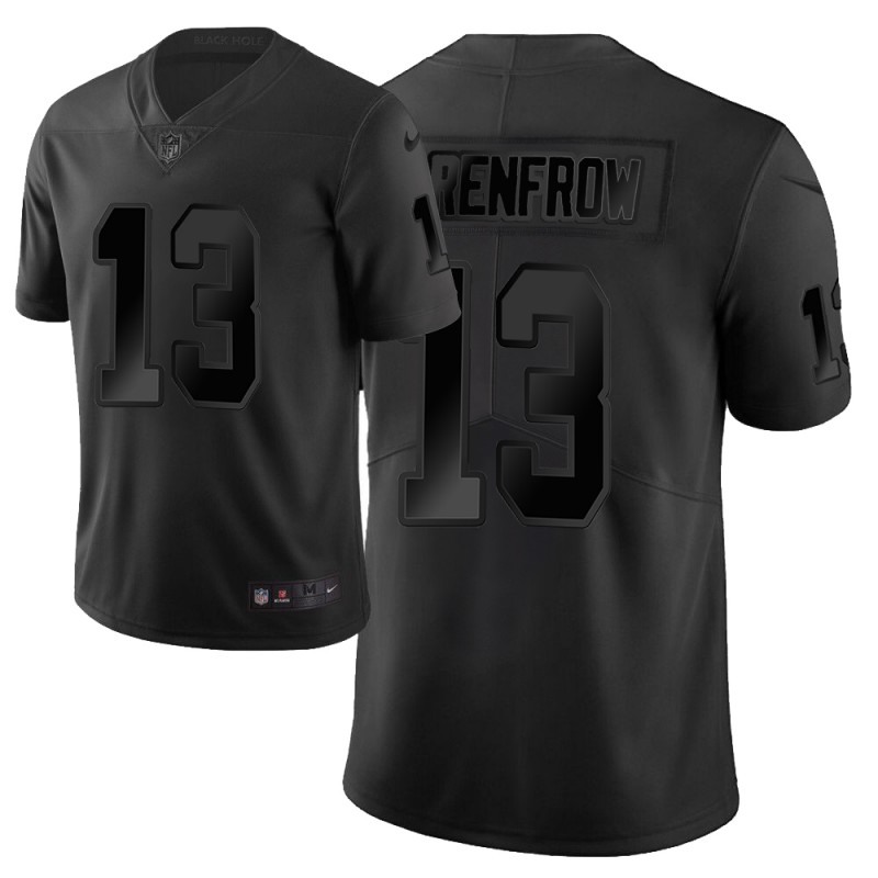 Raiders #13 Hunter Renfrow Black Vapor City Edition Limited Stitched Jersey