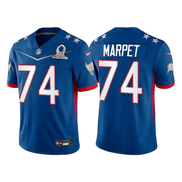 Tampa Bay Buccaneers #74 Ali Marpet 2022 Royal Pro Bowl Stitched Jersey