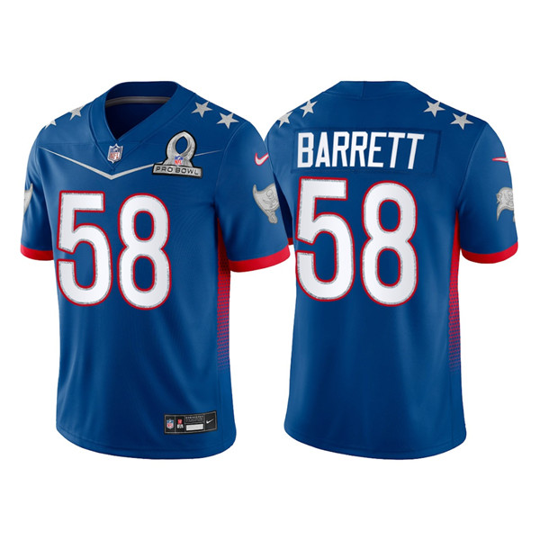 Tampa Bay Buccaneers #58 Shaquil Barrett 2022 Royal Pro Bowl Stitched Jersey