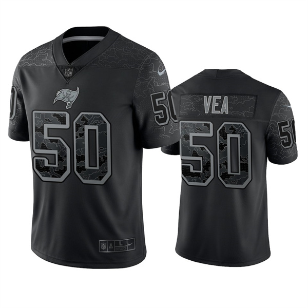 Tampa Bay Buccaneers #50 Vita Vea Black Reflective Limited Stitched Jersey