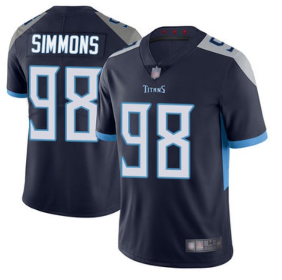 Tennessee Titans #98 Jeffery Simmons Navy Vapor Untouchable Limited Stitched Jersey