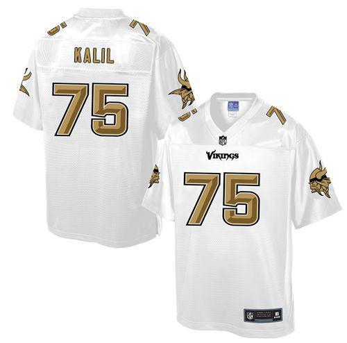 Vikings #75 Matt Kalil White Pro Line Fashion Game Nike Jersey
