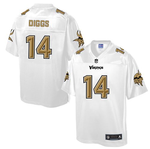 Vikings #14 Stefon Diggs White Pro Line Fashion Game Nike Jersey