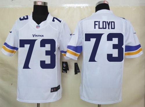 Vikings #73 Sharrif Floyd White Stitched Limited Nike Jersey