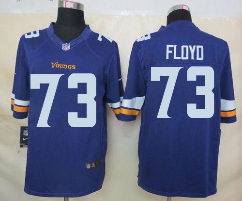 Vikings #73 Sharrif Floyd Purple Team Color Stitched Limited Nike Jersey