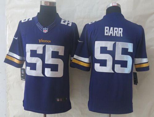 Vikings #55 Anthony Barr Purple Team Color Stitched Limited Nike Jersey