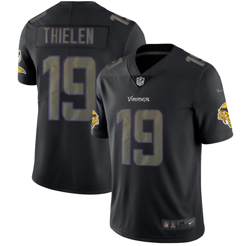 Vikings #19 Adam Thielen 2018 Black Impact Limited Stitched Jersey