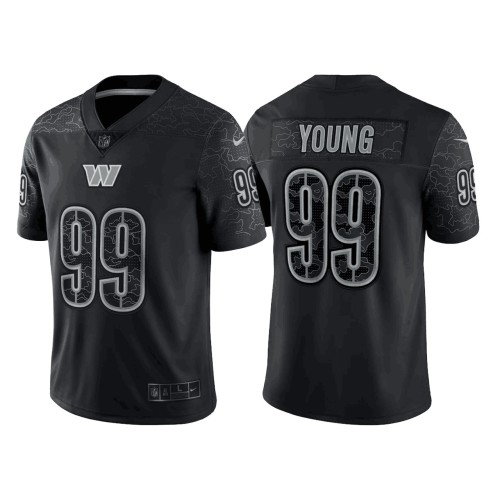 Washington Commanders #99 Chase Young Black Reflective Limited Stitched Football Jersey