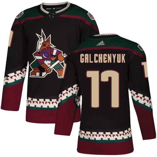Arizona Coyotes #17 Alex Galchenyuk Black Stitched Jersey