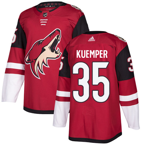 Arizona Coyotes #35 Darcy Kuemper Burgundy Red 2018 Season Home Stitched Jersey
