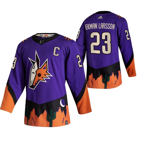 Arizona Coyotes #23 Oliver Ekman-Larsson Purple 2020-21 Reverse Retro Stitched Jersey