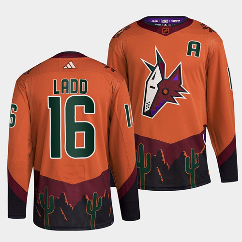 Arizona Coyotes #16 Andrew Ladd Orange 2022-23 Reverse Retro Stitched Jersey
