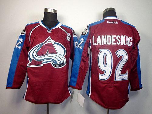 Avalanche #92 Gabriel Landeskog Red Home Stitched Jersey