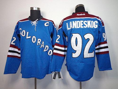 Avalanche #92 Gabriel Landeskog Blue Third Stitched Jersey
