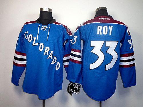 Avalanche #33 Patrick Roy Blue Third Stitched Jersey