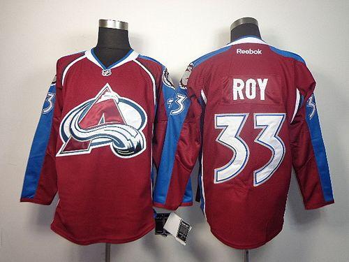 Avalanche #33 Patrick Roy Red Home Stitched Jersey