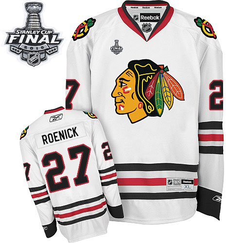 Blackhawks #27Jeremy Roenick White 2015 Stanley Cup Stitched Jersey