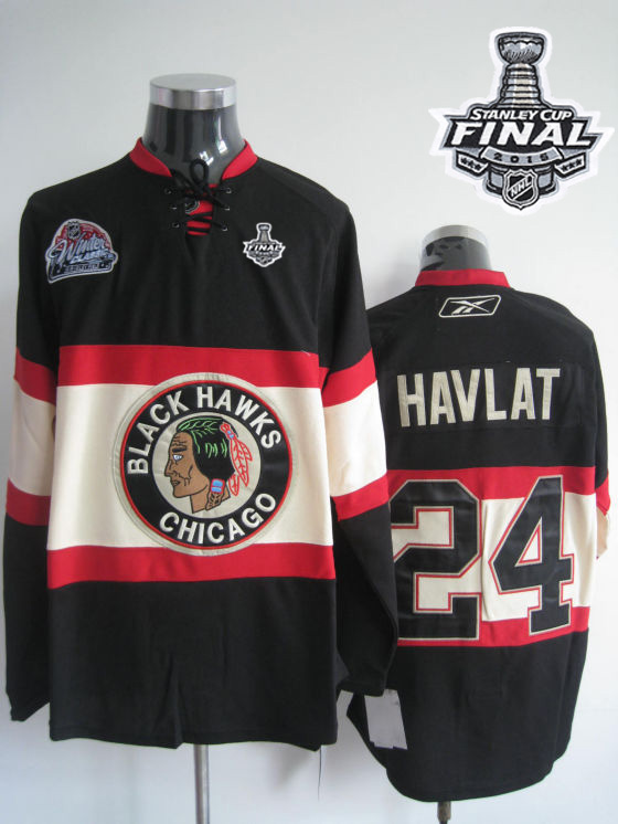Blackhawks #24 Martin Havlat Black Winter Classic 2015 Stanley Cup Stitched Jersey