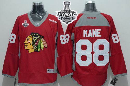 Blackhawks #88 Patrick Kane Red Practice 2015 Stanley Cup Stitched Jersey
