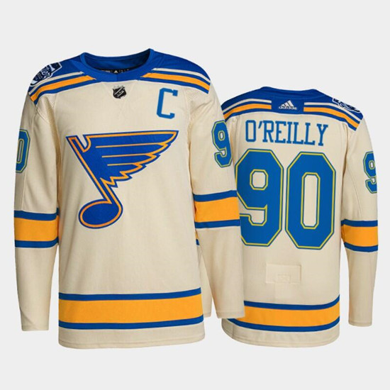 St. Louis Blues #90 Ryan O Reilly Cream 2022 Winter Classic Stitched Jersey