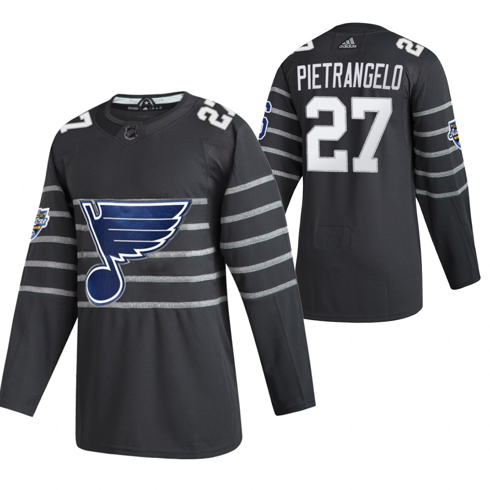 St. Louis Blues #27 Alex Pietrangelo 2020 Grey All Star Stitched Jersey