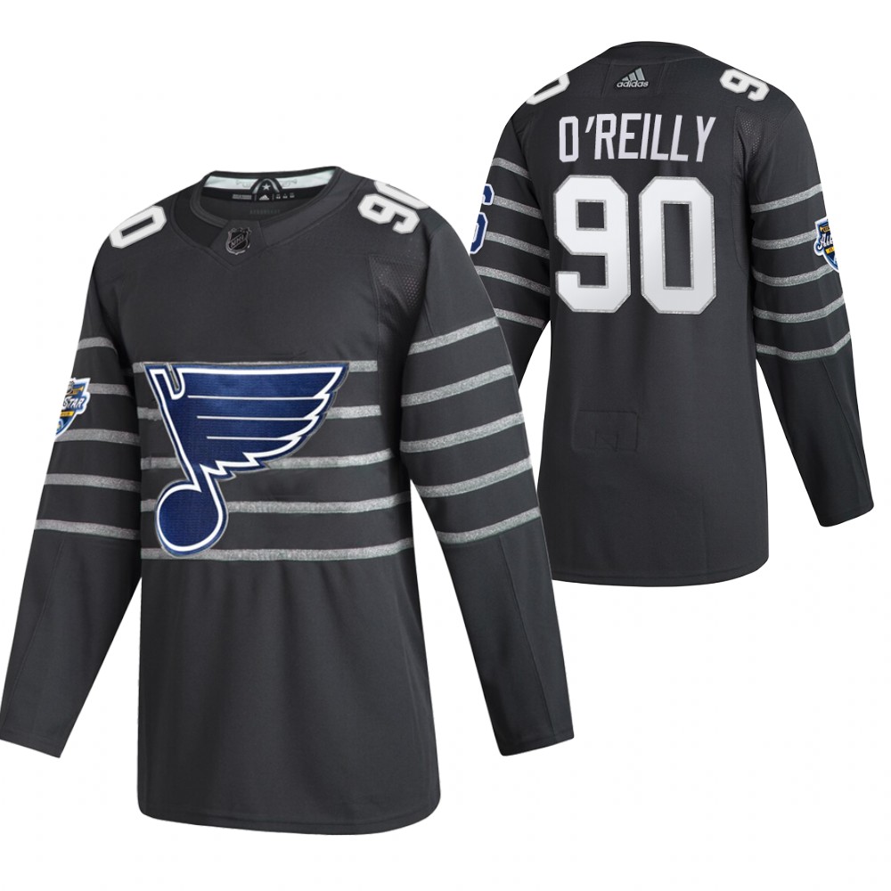St. Louis Blues #90 Ryan O Reilly 2020 Grey All Star Stitched Jersey