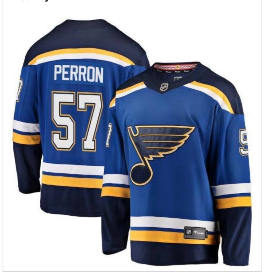 St. Louis Blues #57 David Perron Blue Stitched Jersey