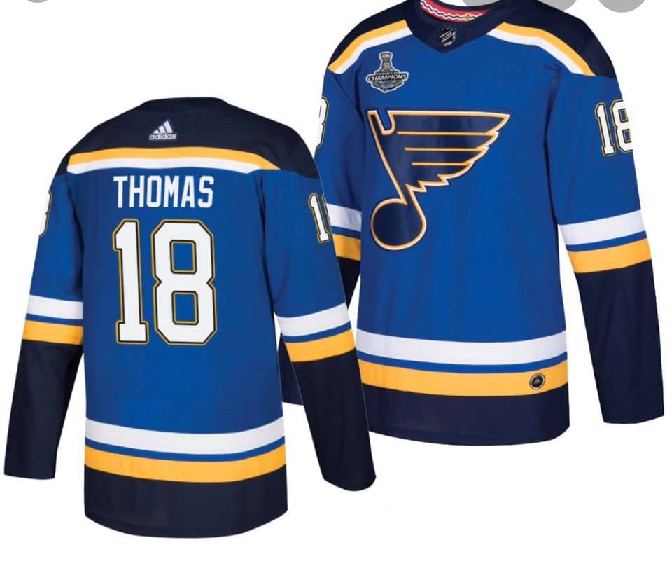 St. Louis Blues #18 Robert Thomas 2019 Stanley Cup Final Bound Breakaway Blue Stitched Jersey