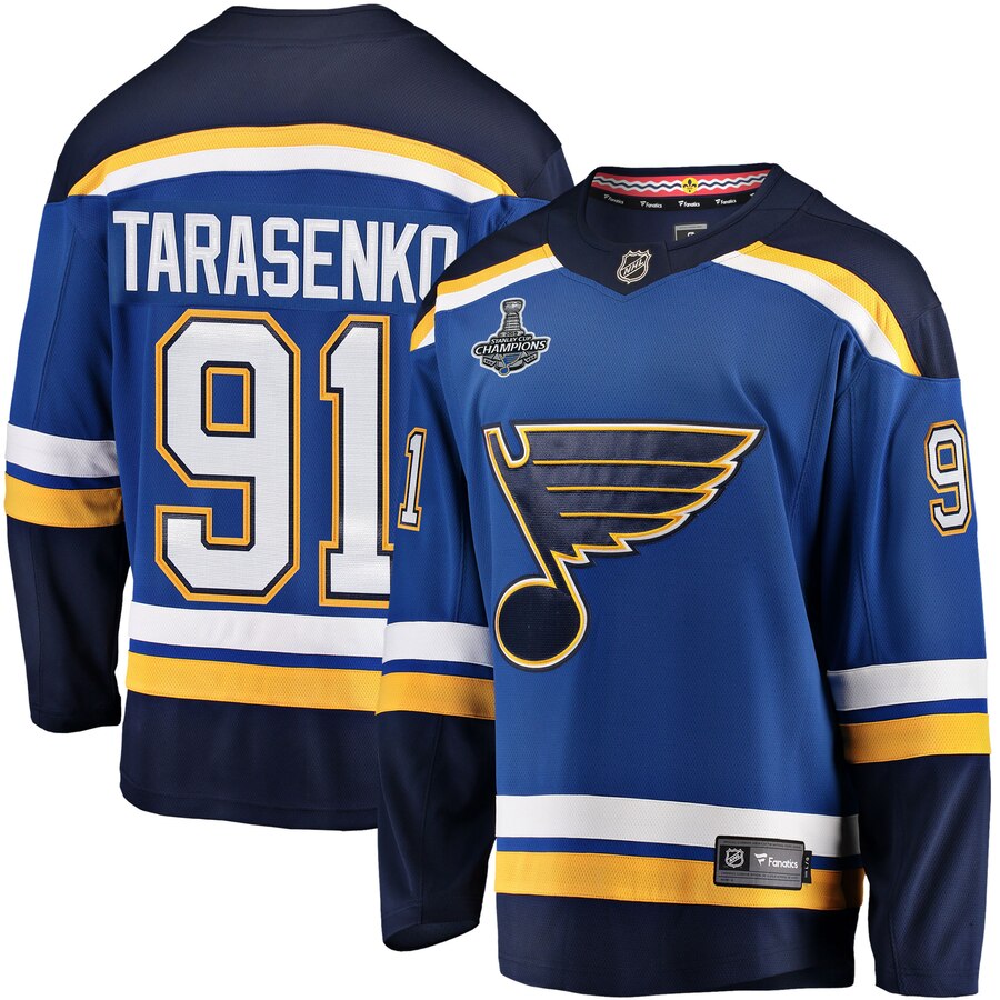 St. Louis Blues #91 Vladimir Tarasenko 2019 Stanley Cup Final Bound Breakaway Blue Stitched Jersey
