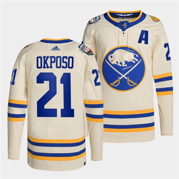Buffalo Sabres #21 Kyle Okposo 2022 Cream Heritage Classic Stitched Jersey