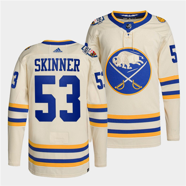 Buffalo Sabres #53 Jeff Skinner 2022 Cream Heritage Classic Stitched Jersey