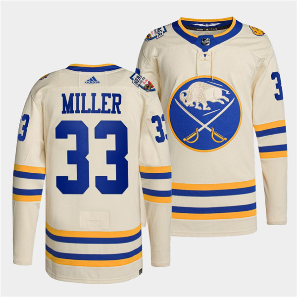 Buffalo Sabres #33 Colin Miller 2022 Cream Heritage Classic Stitched Jersey