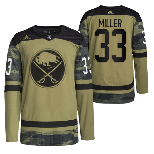 Buffalo Sabres #33 Colin Miller 2022 Camo Military Appreciation Night Stitched Jersey