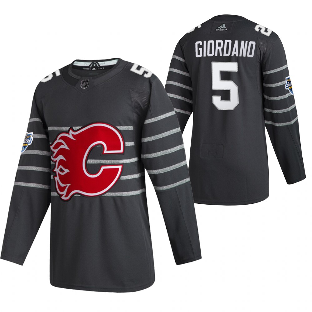 Calgary Flames #5 Mark Giordano 2020 Grey All Star Stitched Jersey
