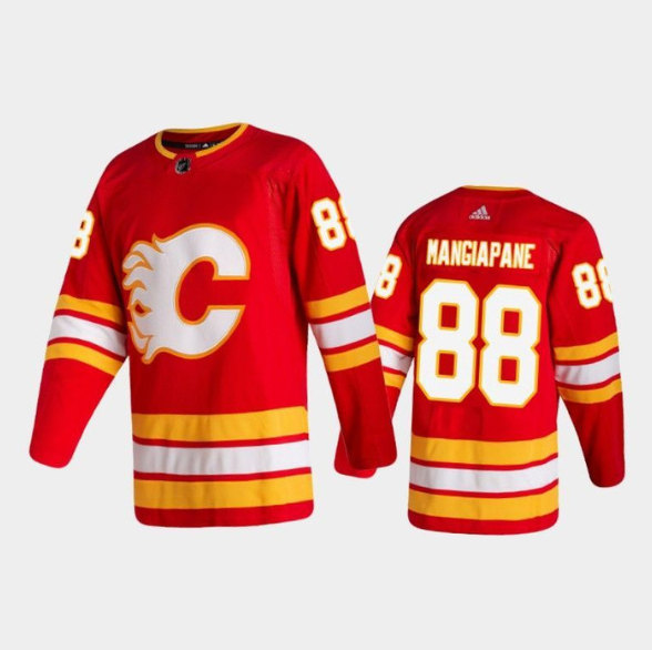 Calgary Flames #88 Andrew Mangiapane Red Stitched Jersey